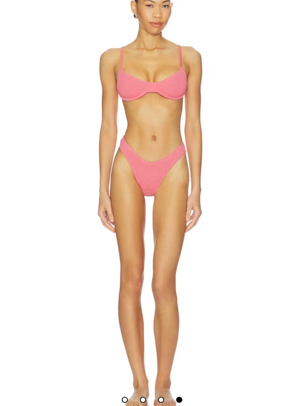 bond-eye Coral Textured Bikini Set